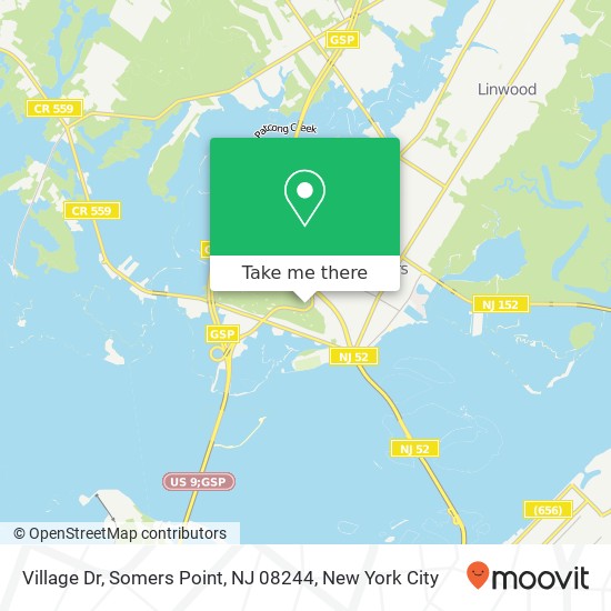 Mapa de Village Dr, Somers Point, NJ 08244