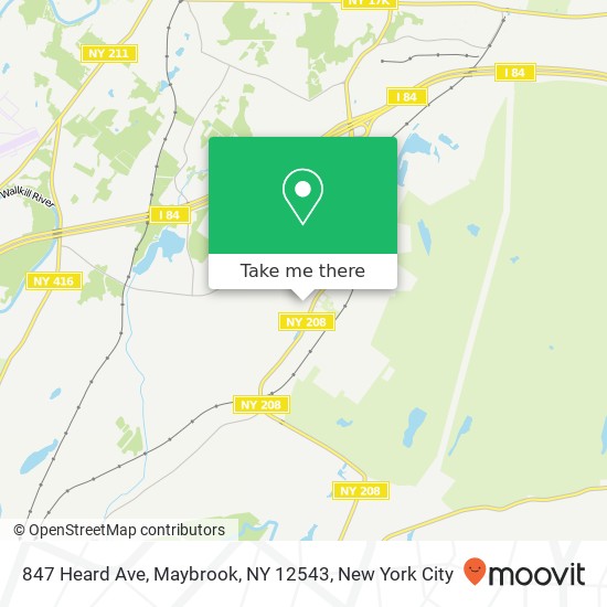 847 Heard Ave, Maybrook, NY 12543 map