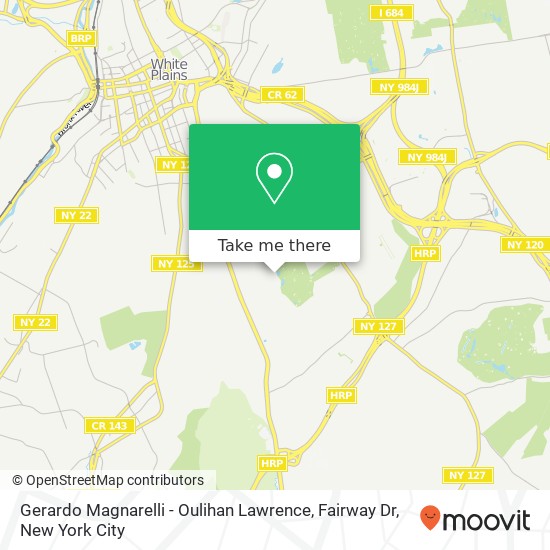 Mapa de Gerardo Magnarelli - Oulihan Lawrence, Fairway Dr