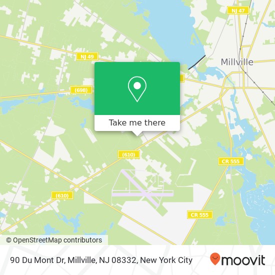 Mapa de 90 Du Mont Dr, Millville, NJ 08332
