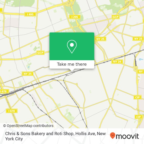 Mapa de Chris & Sons Bakery and Roti Shop, Hollis Ave