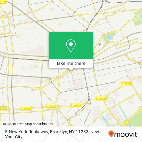 Mapa de E New York Rockaway, Brooklyn, NY 11233