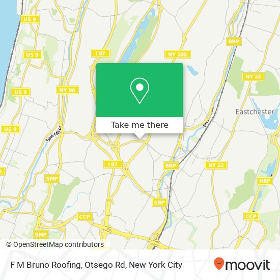 F M Bruno Roofing, Otsego Rd map