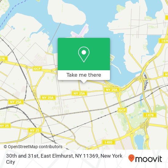 Mapa de 30th and 31st, East Elmhurst, NY 11369