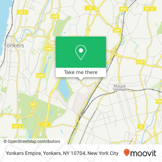 Mapa de Yonkers Empire, Yonkers, NY 10704