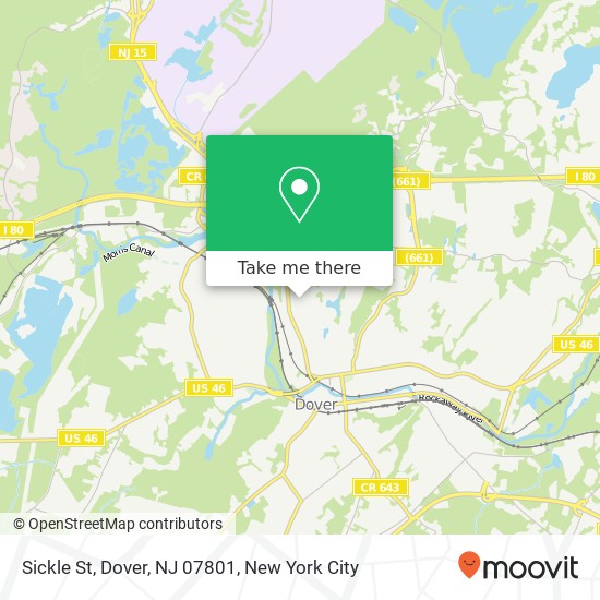 Mapa de Sickle St, Dover, NJ 07801