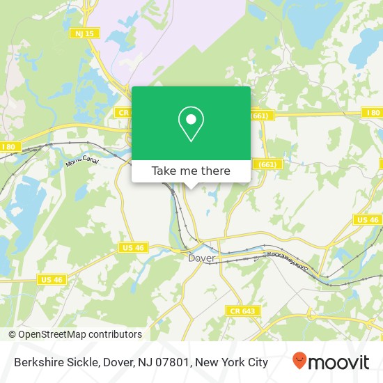 Mapa de Berkshire Sickle, Dover, NJ 07801