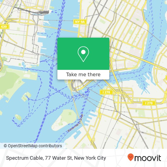 Mapa de Spectrum Cable, 77 Water St