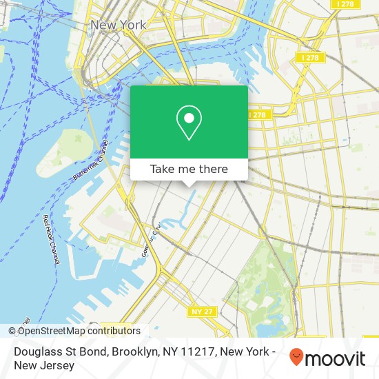 Mapa de Douglass St Bond, Brooklyn, NY 11217