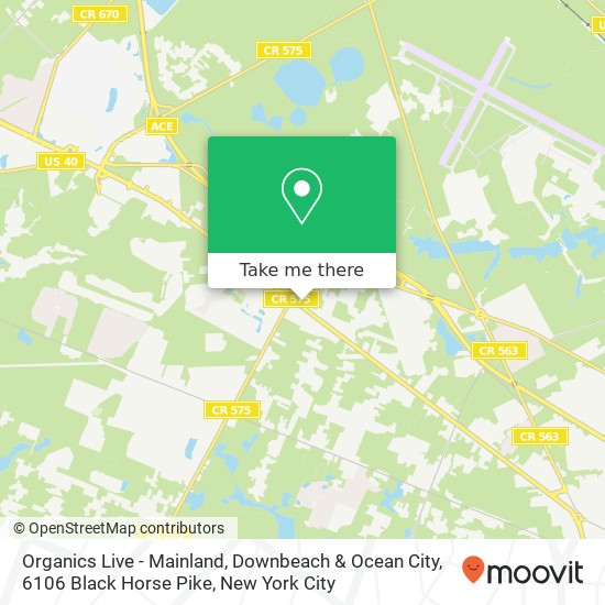 Organics Live - Mainland, Downbeach & Ocean City, 6106 Black Horse Pike map
