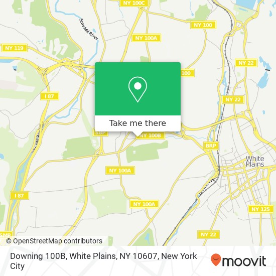 Downing 100B, White Plains, NY 10607 map