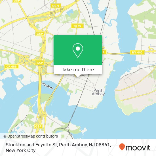 Stockton and Fayette St, Perth Amboy, NJ 08861 map