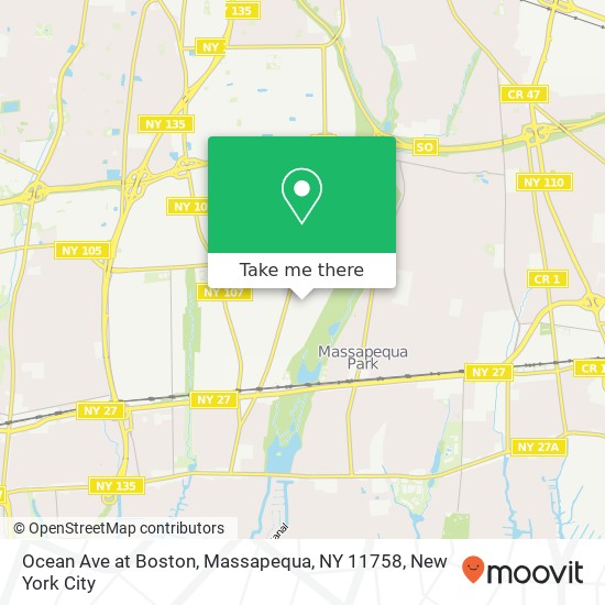 Ocean Ave at Boston, Massapequa, NY 11758 map