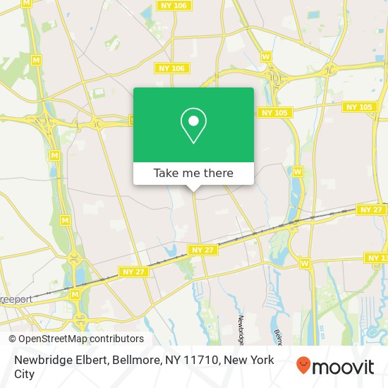 Mapa de Newbridge Elbert, Bellmore, NY 11710