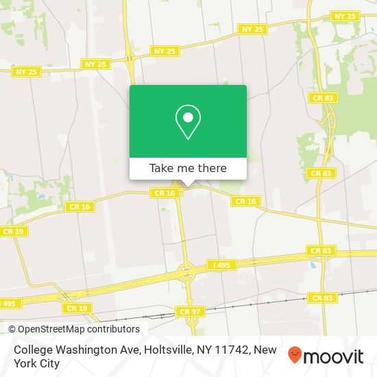 College Washington Ave, Holtsville, NY 11742 map