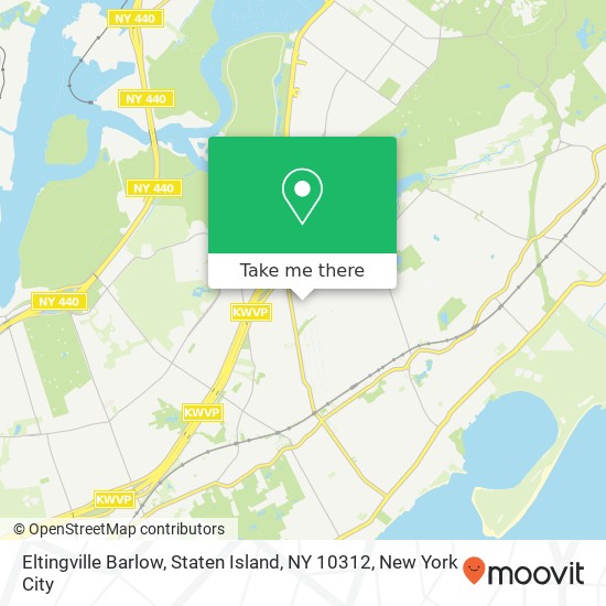 Mapa de Eltingville Barlow, Staten Island, NY 10312