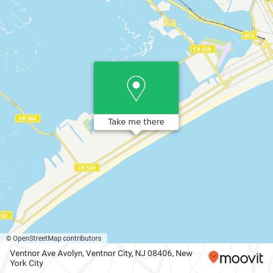 Mapa de Ventnor Ave Avolyn, Ventnor City, NJ 08406