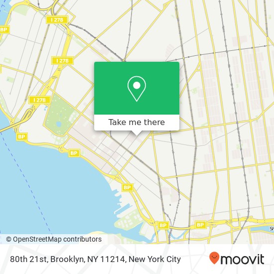 Mapa de 80th 21st, Brooklyn, NY 11214