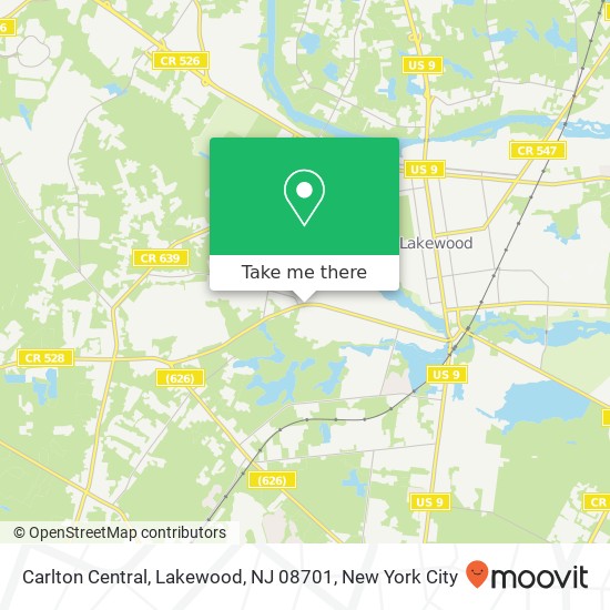 Mapa de Carlton Central, Lakewood, NJ 08701