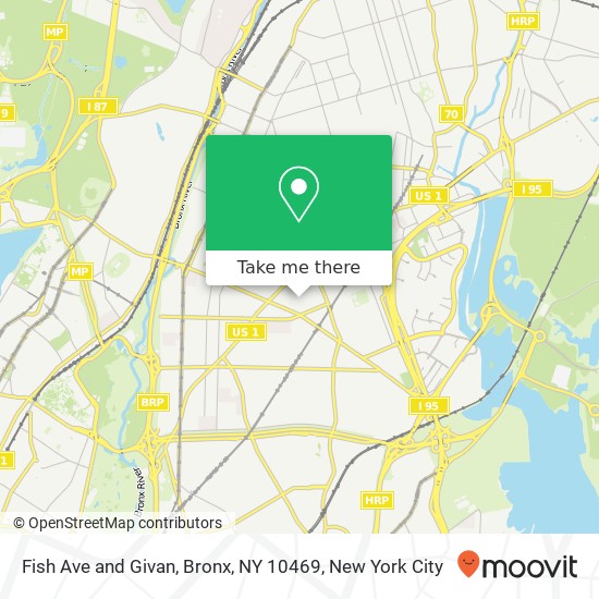 Fish Ave and Givan, Bronx, NY 10469 map