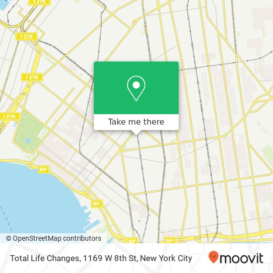 Mapa de Total Life Changes, 1169 W 8th St