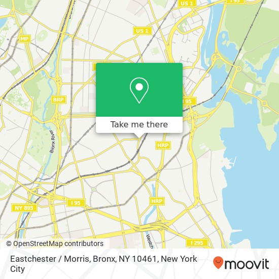 Mapa de Eastchester / Morris, Bronx, NY 10461