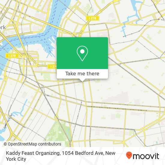 Mapa de Kaddy Feast Organizing, 1054 Bedford Ave