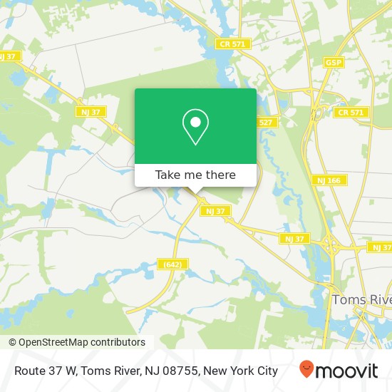 Route 37 W, Toms River, NJ 08755 map