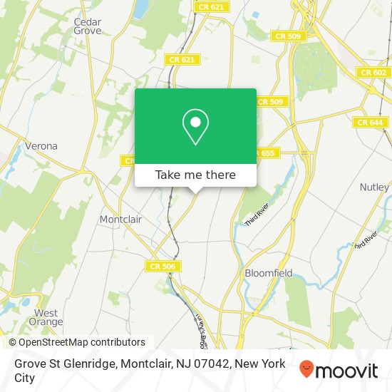 Grove St Glenridge, Montclair, NJ 07042 map