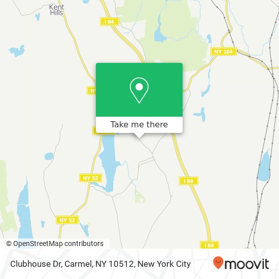 Mapa de Clubhouse Dr, Carmel, NY 10512