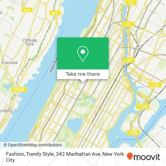 Mapa de Fashion, Trendy Style, 342 Manhattan Ave
