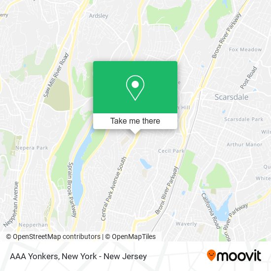 AAA Yonkers map