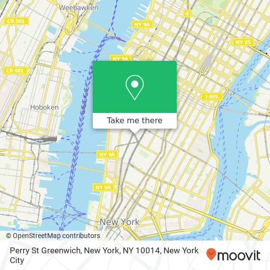 Mapa de Perry St Greenwich, New York, NY 10014