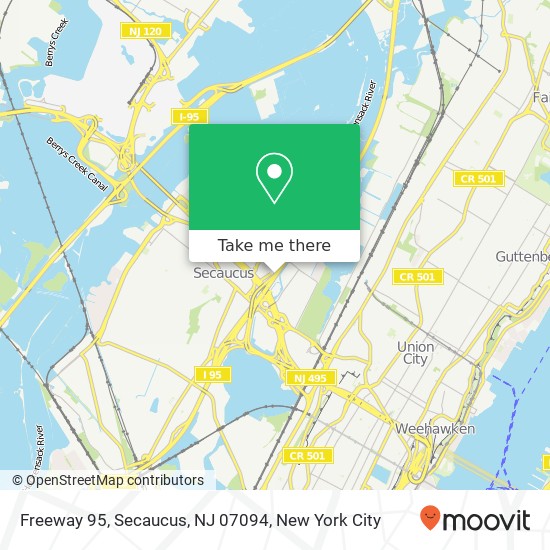 Freeway 95, Secaucus, NJ 07094 map