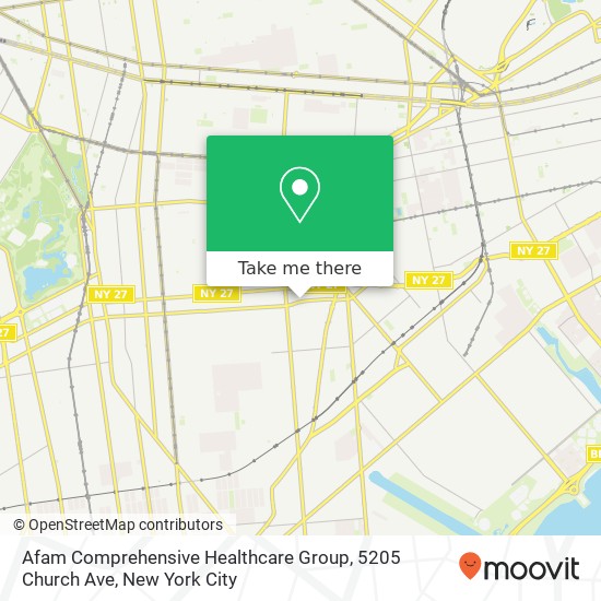 Mapa de Afam Comprehensive Healthcare Group, 5205 Church Ave