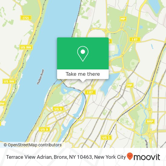 Mapa de Terrace View Adrian, Bronx, NY 10463