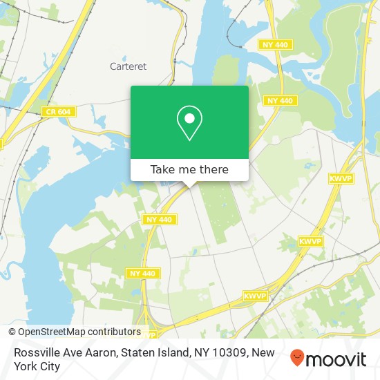 Mapa de Rossville Ave Aaron, Staten Island, NY 10309