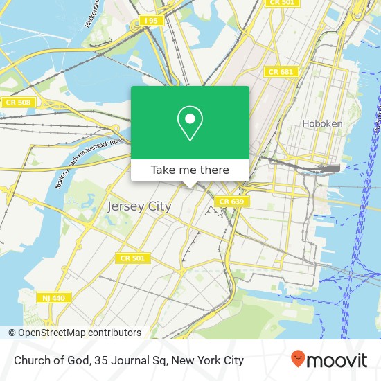 Church of God, 35 Journal Sq map