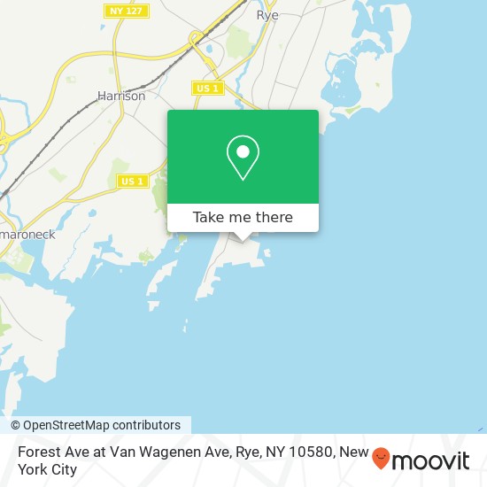 Mapa de Forest Ave at Van Wagenen Ave, Rye, NY 10580