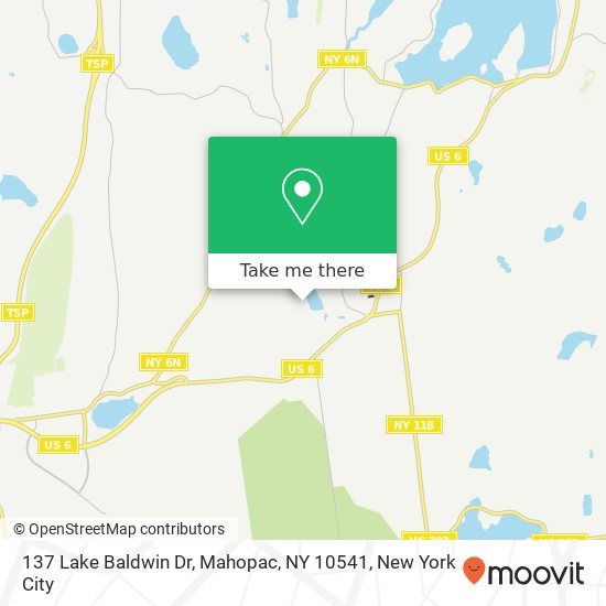 137 Lake Baldwin Dr, Mahopac, NY 10541 map