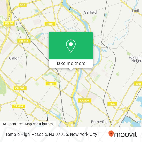 Temple High, Passaic, NJ 07055 map