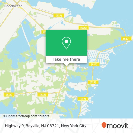 Mapa de Highway 9, Bayville, NJ 08721