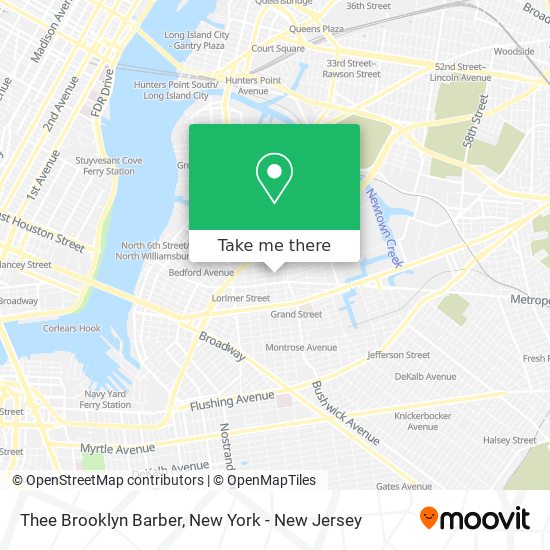Thee Brooklyn Barber map