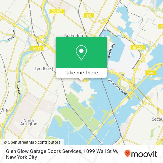 Mapa de Glen Glow Garage Doors Services, 1099 Wall St W