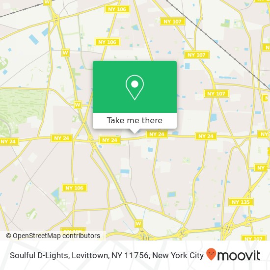 Mapa de Soulful D-Lights, Levittown, NY 11756