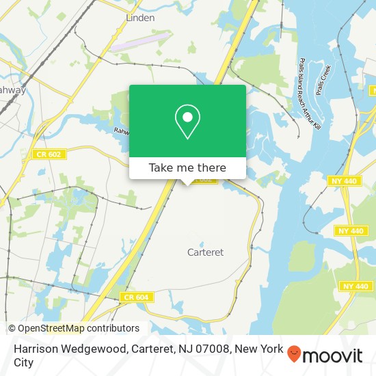 Harrison Wedgewood, Carteret, NJ 07008 map