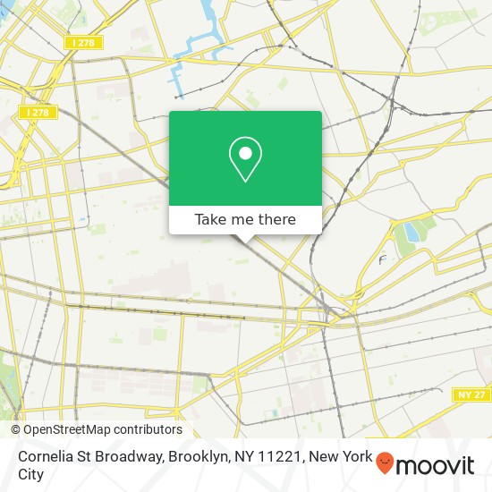 Cornelia St Broadway, Brooklyn, NY 11221 map