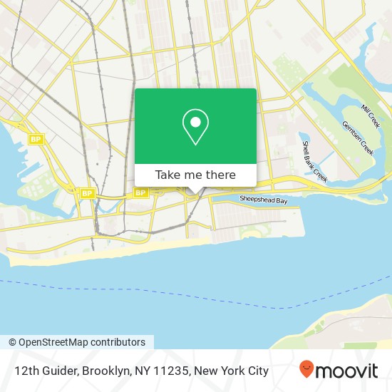 Mapa de 12th Guider, Brooklyn, NY 11235