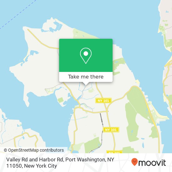 Mapa de Valley Rd and Harbor Rd, Port Washington, NY 11050