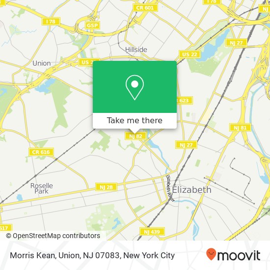 Morris Kean, Union, NJ 07083 map